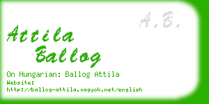 attila ballog business card